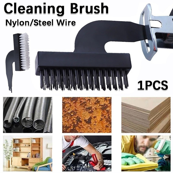 1Pcs Nylon/Steel Wire Brush for Cleaning Paint/Rust/Dirt Works with ...