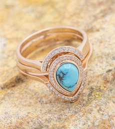 Turquoise, DIAMOND, gold, Engagement Ring
