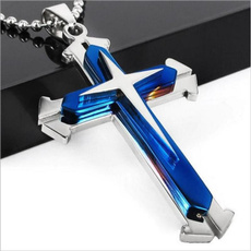 Goth, necklaces for men, Christian, Cross necklace