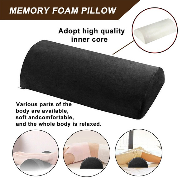 Large Half Moon Bolster Pillow for Legs, Knees, Lower Back and