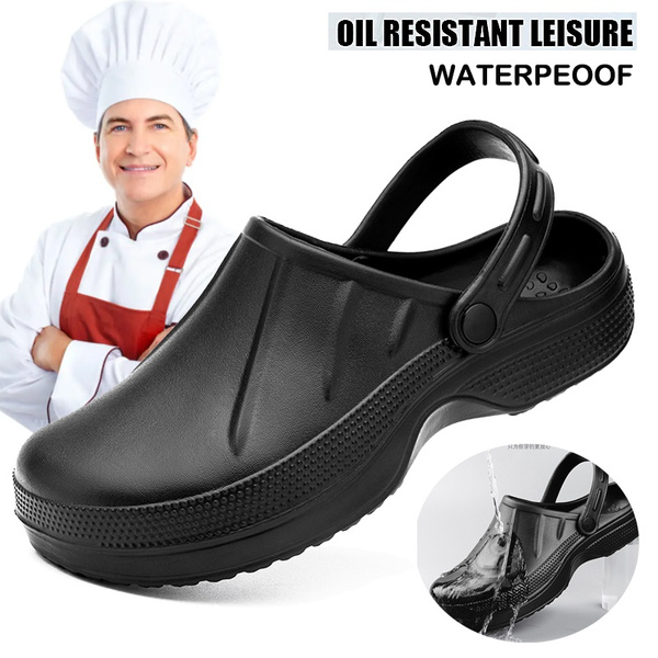 Woman Men Chef Shoes Cook Kitchen Nonslip Safety Shoes Oil Water