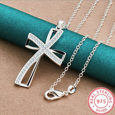 Sterling, Fashion, Cross necklace, necklace charm