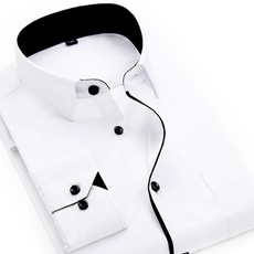 white shirt, Long Sleeve, printed shirts, slim