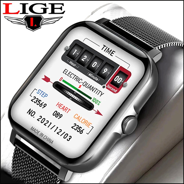 LIGE Newest bluetooth Answer Call Smart Watch Men Full Touch Dial