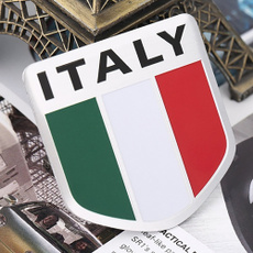 Italy, Stickers, mapflagsticker, Metal