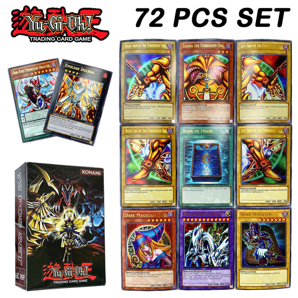 72Pcs YU GI OH Card Holographic Letter in English Dark Magician Girl ...