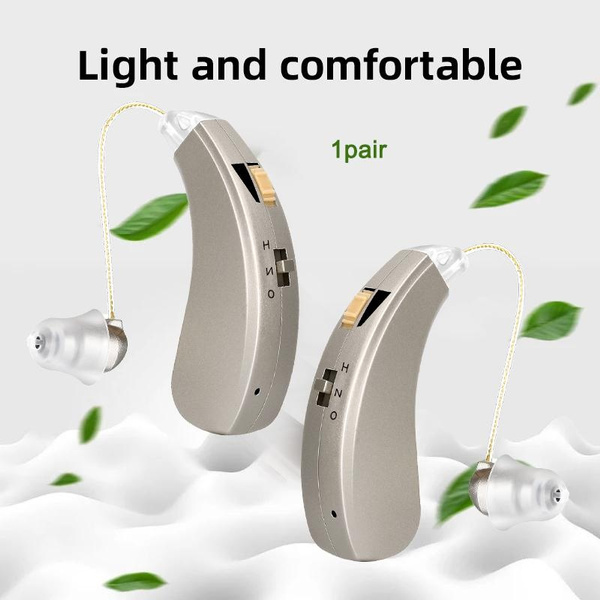 thumbnail image 2 of 1 Pair Digital Hearing Aids Mini In-Ear Enhancer - Sound Voice Amplifier For Adults, Left/Right Color Coded 2 of 6