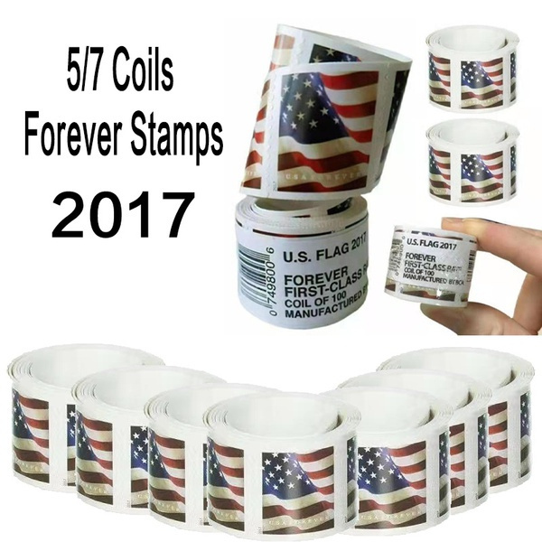 Forever Stamps First Class Mail Postage Stamps U.S. Flag 2017 Roll of 100 -  Postagestampsdeals