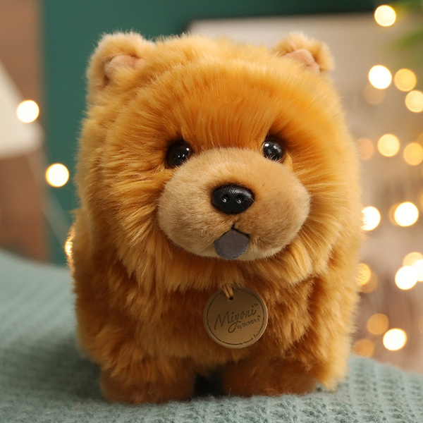 30cm Chow Chow Stuffed Dog Plush Toy Cute Simulation Pets Fluffy Baby ...