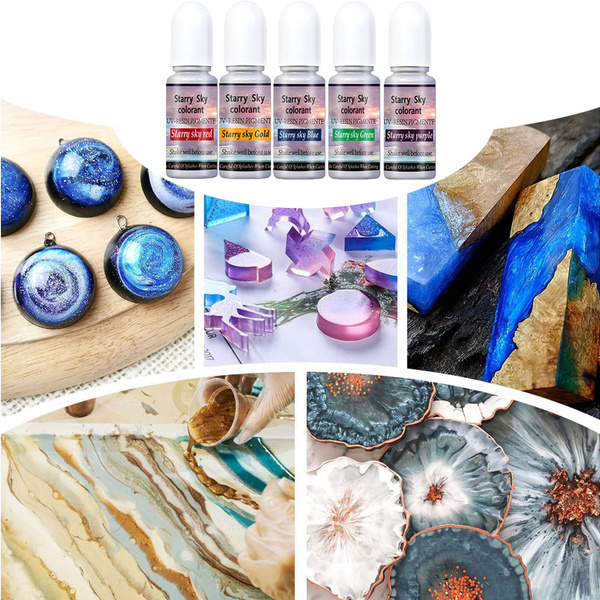 5 Color Concentrated Resin Pigment Liquid Epoxy Pigment UV Epoxy Resin ...