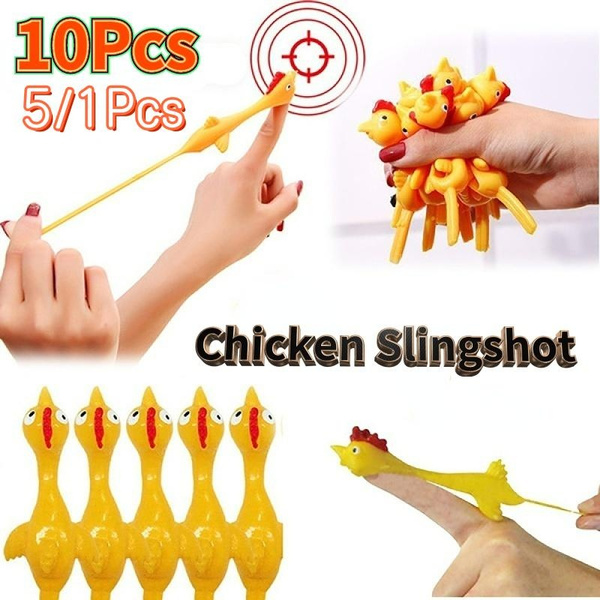 10/5/1pcs Slingshot Chicken Rubber Eject Flying Turkey Flingers Toys ...