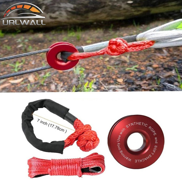 Recovery Ring Snatch Block Ring Pulley 41000lbs Soft Shackle Winch Rope