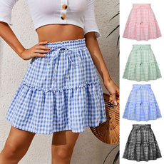 Fashion Skirts, Shorts, hotstyle, Plaid Dress