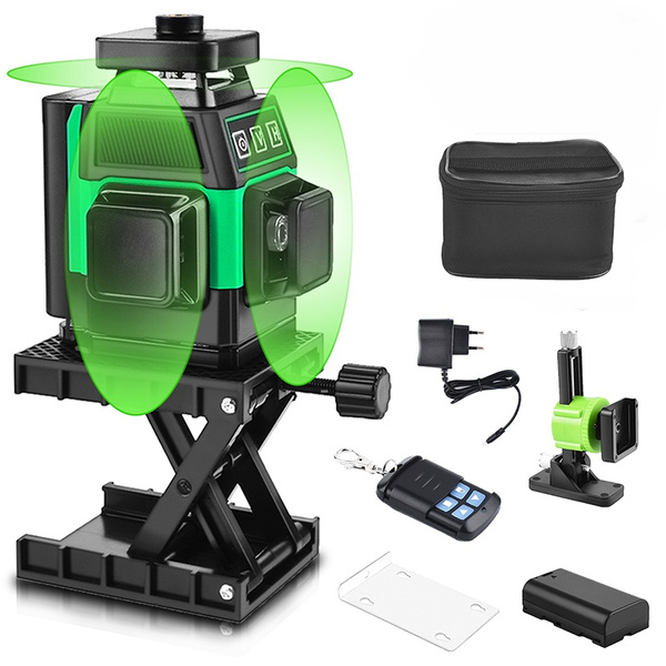 SHAWTY Mini Green Laser Level 12Line 3D SelfLeveling 360 CrossLine