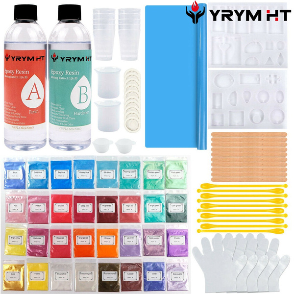 YRYM HT Epoxy Resin Kit for Beginners 15.5 FL.OZ. Crystal Clear Casting and Coating Epoxy