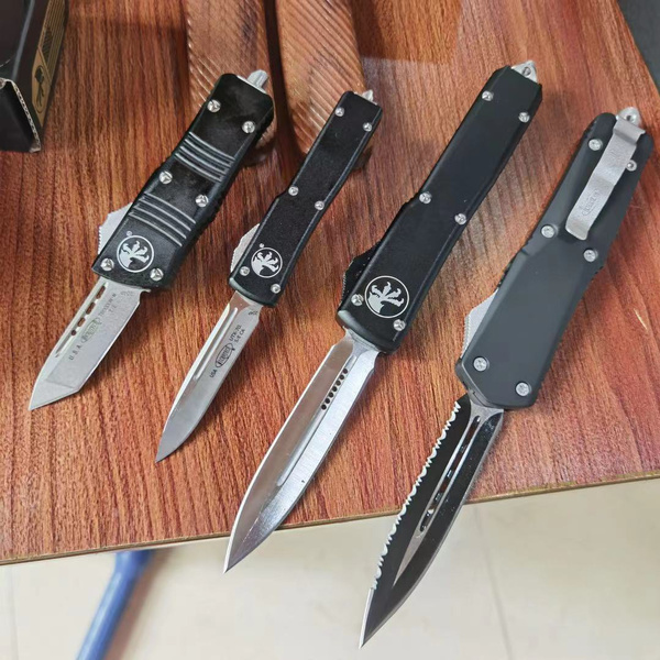 Tactical Gear Microtech UT Series Spring Assisted Straight Out Knife