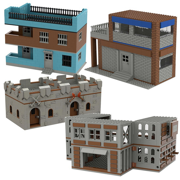 6+Ages Ww2 Army Architcture Assemble Building Block Model Set Moc Block ...
