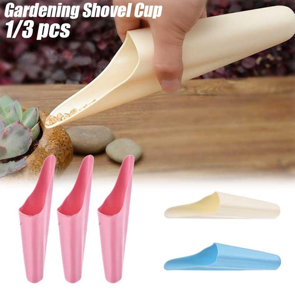 1/3 pcs Gardening Plastic Bucket Shovel Potted Cultivation Cylinder Conical Planting Scoops for