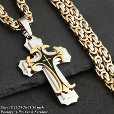 Steel, Chain Necklace, Jewelry, Cross Pendant