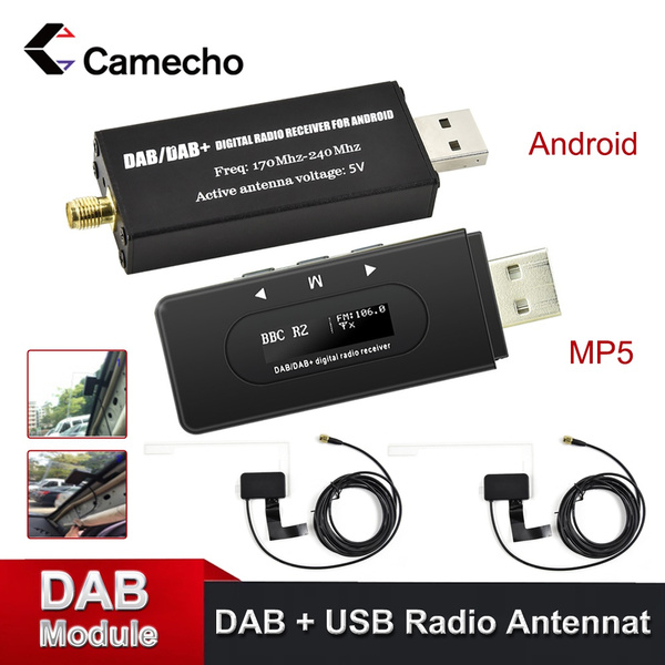 CAMECHO DAB/DAB+ Car Radio Head Unit Aerial Antenna Windshield Mounting