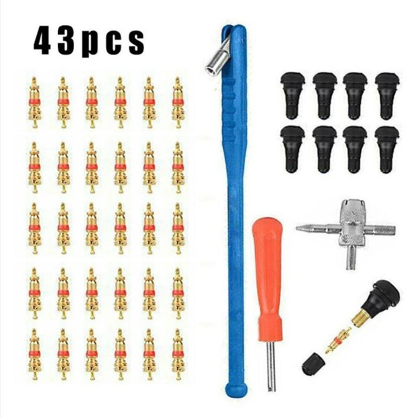 43Pcs/Set Car Tire Valve Repair Tool Kit Motorcycles Installation Tools