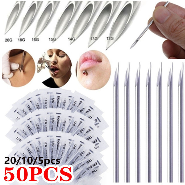 5/10/20/50PCS Surgical Steel Piercing Needles TriBeveled Medical Grade