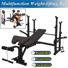 weightbench, squatrack, weightliftingbench, Barbells