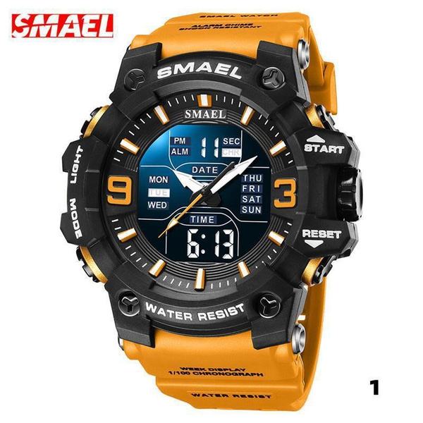 SMAEL 8008 Orologio Da Uomo Nuovo Stile Digitale Impermeabile Orologi Sportivi Orologio Da Uomo Con Doppio Display Analogico Shock - Foto 5