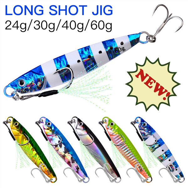 Long Shot Metal Jig Vib Blade Lure 24g/30g/40g/60g Sinking