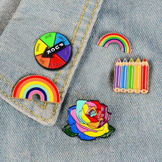 rainbow, funnybrooch, bagdecoration, Pins