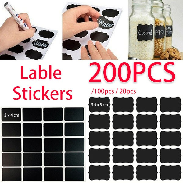 Black Matte Lable Sticker Waterproof Rewritable Blackboard Stickers