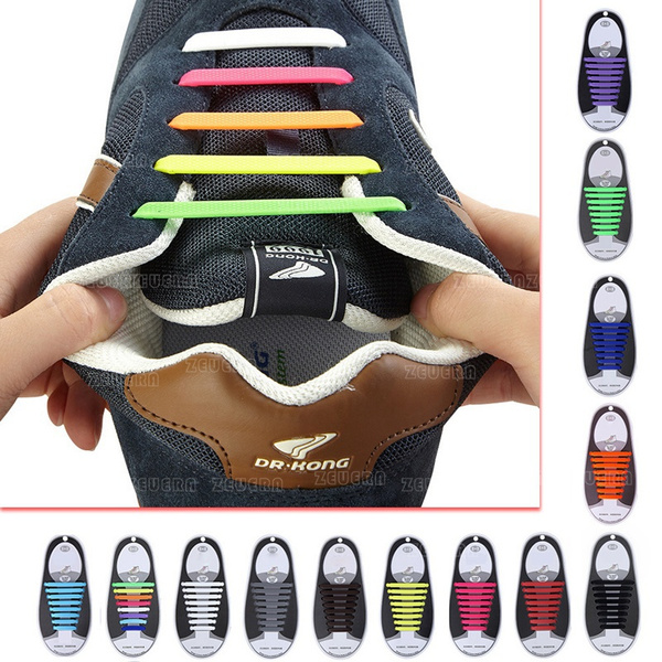 16pcslot Elastic Silicone Shoelaces For Shoes Special Shoelace Shoe Laces For Men Women Lacing 6497