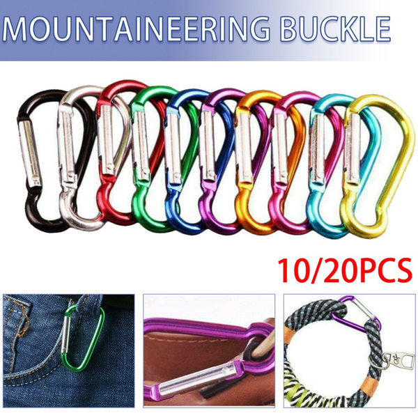 Small & Large Carabiner D-ring Keychain Clip Snap Hook Camping Buckle  Outdoor