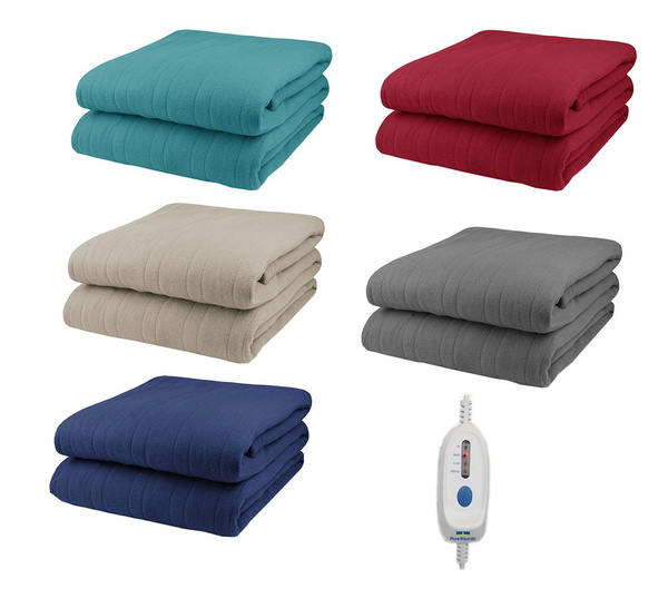 Pure Warmth Polar Fleece Electric Heated Warming 50x60 Throw Blanket Wish