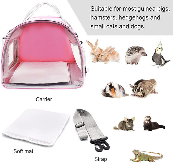 Small Animal Carrier Bag, Upgraded Portable Guinea Pig Carriers for 2