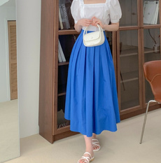 long skirt, korean style, Women's Fashion, pintuckskirt