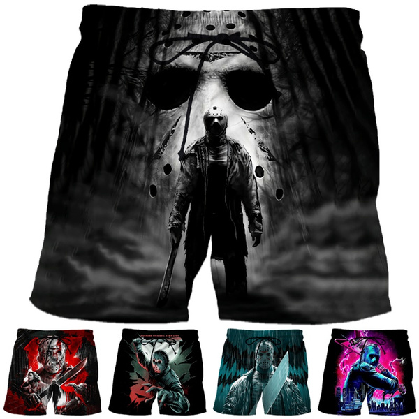 New Horror Movie Friday the 13th Jason Voorhees 3D Printed Shorts Men ...