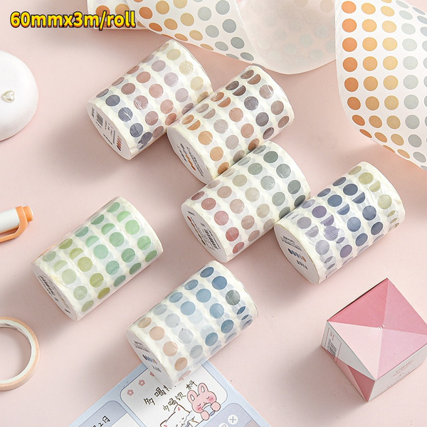 8 Styles Dots Washi Tape Paper Tape Stickers DIY Planner Masking Tape