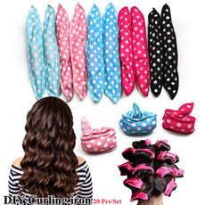 Hair Curlers, Head, Flowers, polka dot
