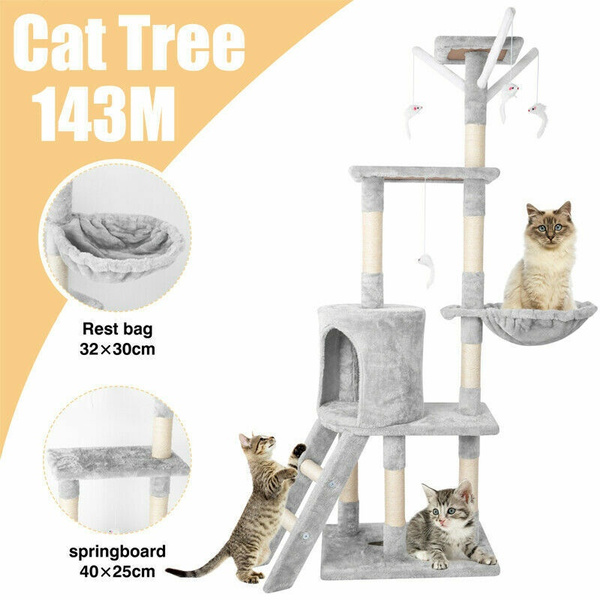 56 inches MultiLevel Cat Tree Cat Tower Condo Pet Play House for Large