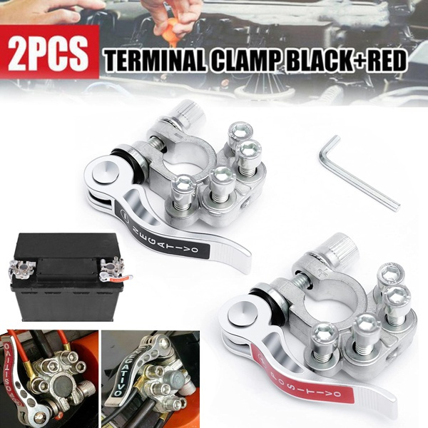 2Pcs Battery Terminals Connectors Clamps TinPlated Brass Car Battery