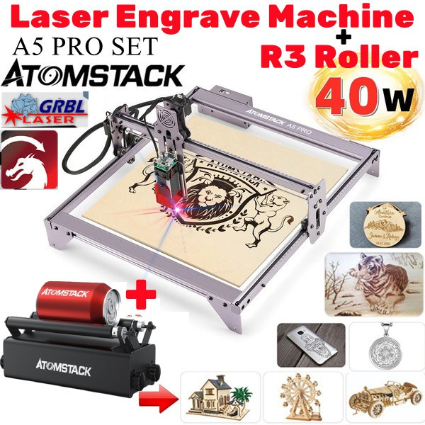 ATOMSTACK A5 Pro Laser Engraver Set, 40W Laser Engraving Cutting ...