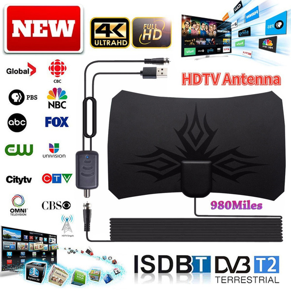 TV Antenna 4k HDTV Digital Antena Interior High Signal Amplified ...
