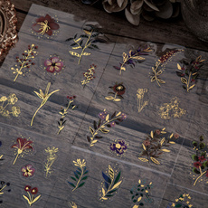 Decorative, Flowers, Scrapbooking, gold