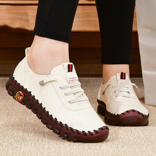New Breathable Ladies Casual Leather Shoes Beef Tendon Soft Bottom Improve  Overall Foot Comfort Large Women's Shoes