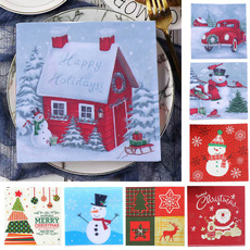 decoration, papernapkin, Christmas, Party Tableware