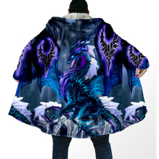 3dprintedhoodedcloak, tattoo, Fleece, fashioncasualwarmhoodedcloak