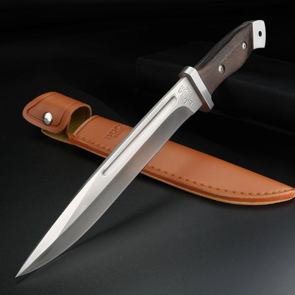 Field Hunting Knife Fixed Blade Stainless Steel Knife Full Tang Knife Outdoor Camping Tool Knife
