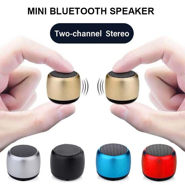 Pairable Mini Bluetooth Speaker Metal Bass Bluetooth Subwoofer Portable ...