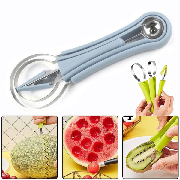 4 In 1 Melon Cutter Scoop Fruit Carving Knife Watermelon Fruit